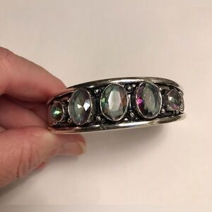 Mystic Topaz Stamped 925 Sterling Silver Bracelet